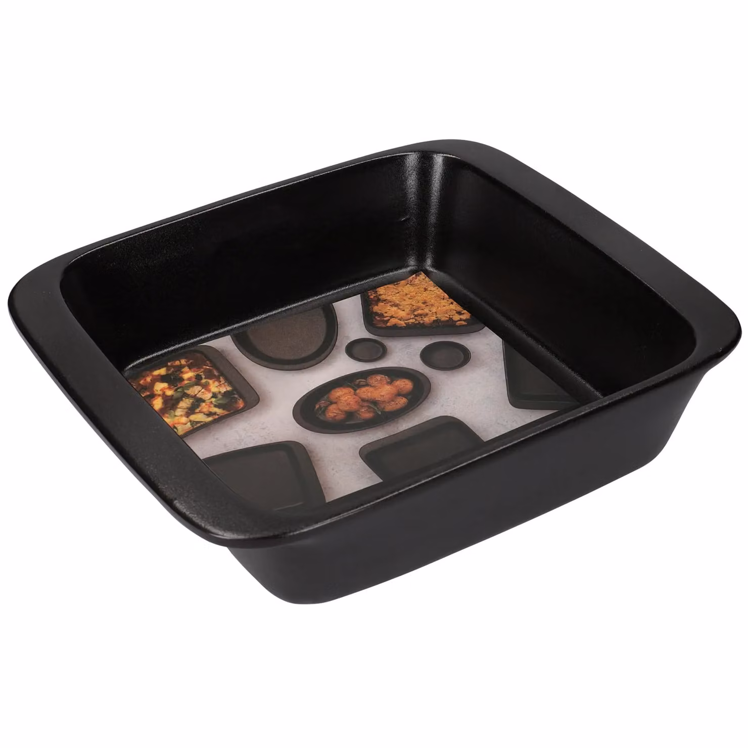 Maxwell & Williams Caviar Square Stoneware Lasagne Dish with Handles, Black, 29 cm – 4