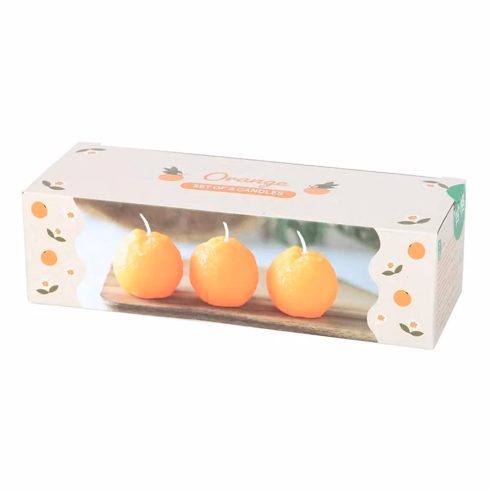 Something Different Orange Shaped Candle, Pack of 3 – 2