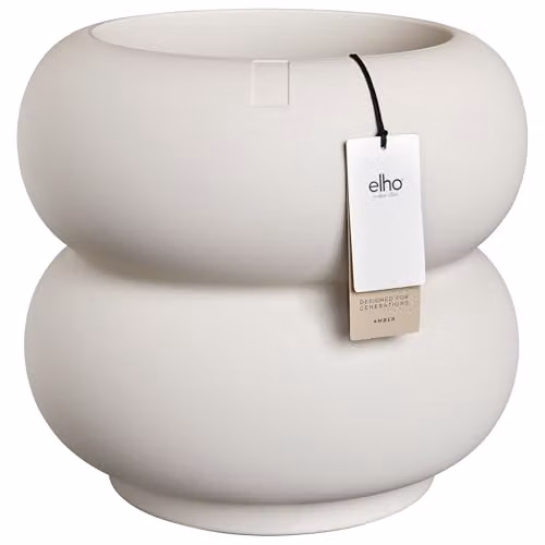 elho Amber Roll Low Planter, White, W/D/H: 43 x 40 x 43 cm