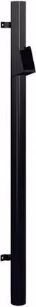 Lindab Matte Black Galvanised Steel Vandal Reinforced Pipe with Raised Leaf Trap, Diameter: 102 mm, Length: 2 m