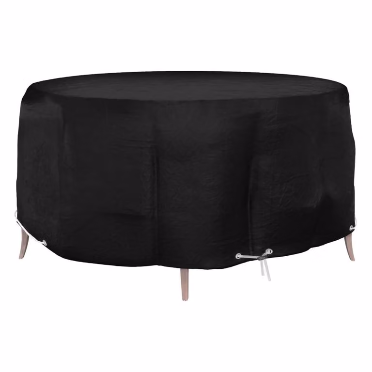 Berkfield Home Durable Round Garden Furniture Cover with 10 Eyelets, Black, Diameter: 260 cm, Height: 90 cm