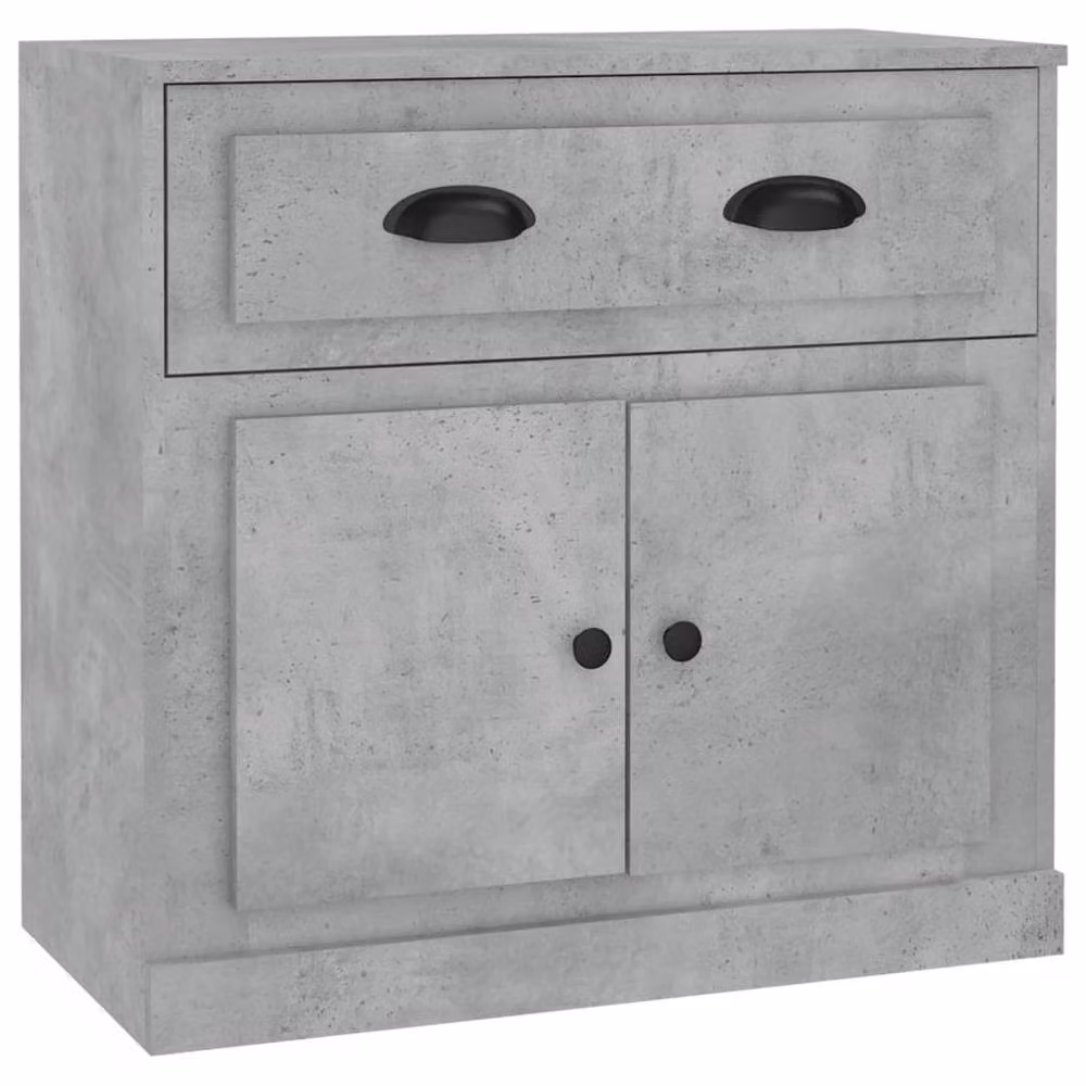 Berkfield Home Industrial Sideboard in Concrete Grey, MDF, W/D/H: 70 x 35.5 x 67.5 cm – 2