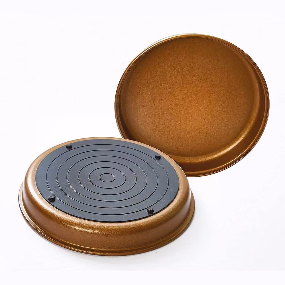 Coopers of Stortford Microwave Crisper Tray with Bronze Copper Thermal Base, Diameter: 25 cm – 2