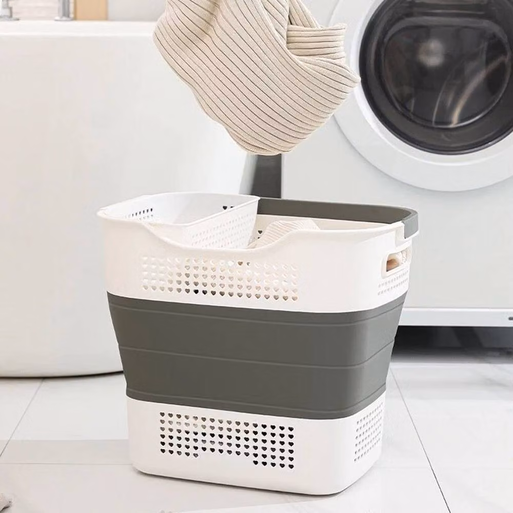 EONLION 43L Collapsible Laundry Basket in White – 3