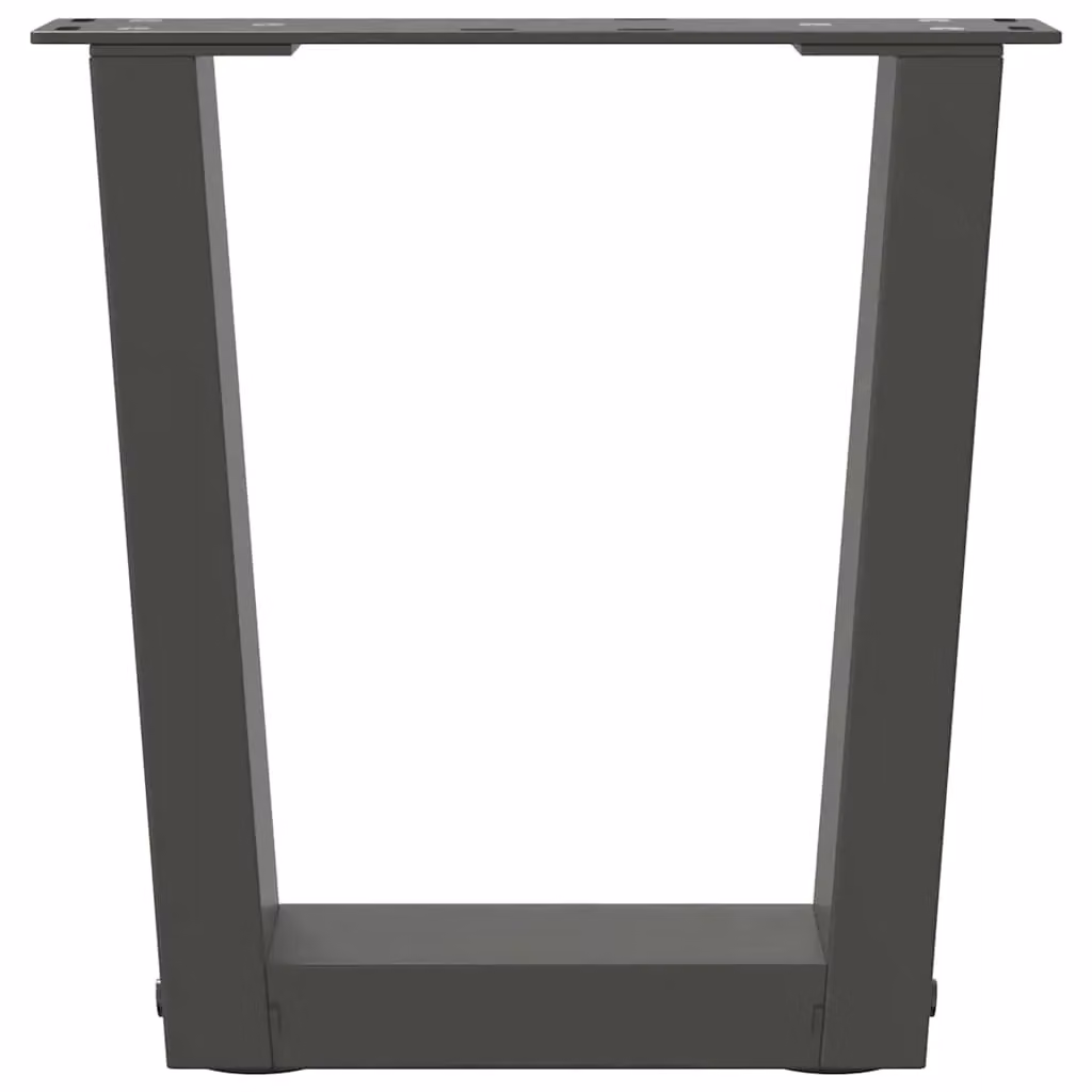Berkfield Home V-Shape Dining Table Legs, 2 Piece Steel Set in Anthracite Black, W: 40 cm, H: 30-31.3 cm – 3