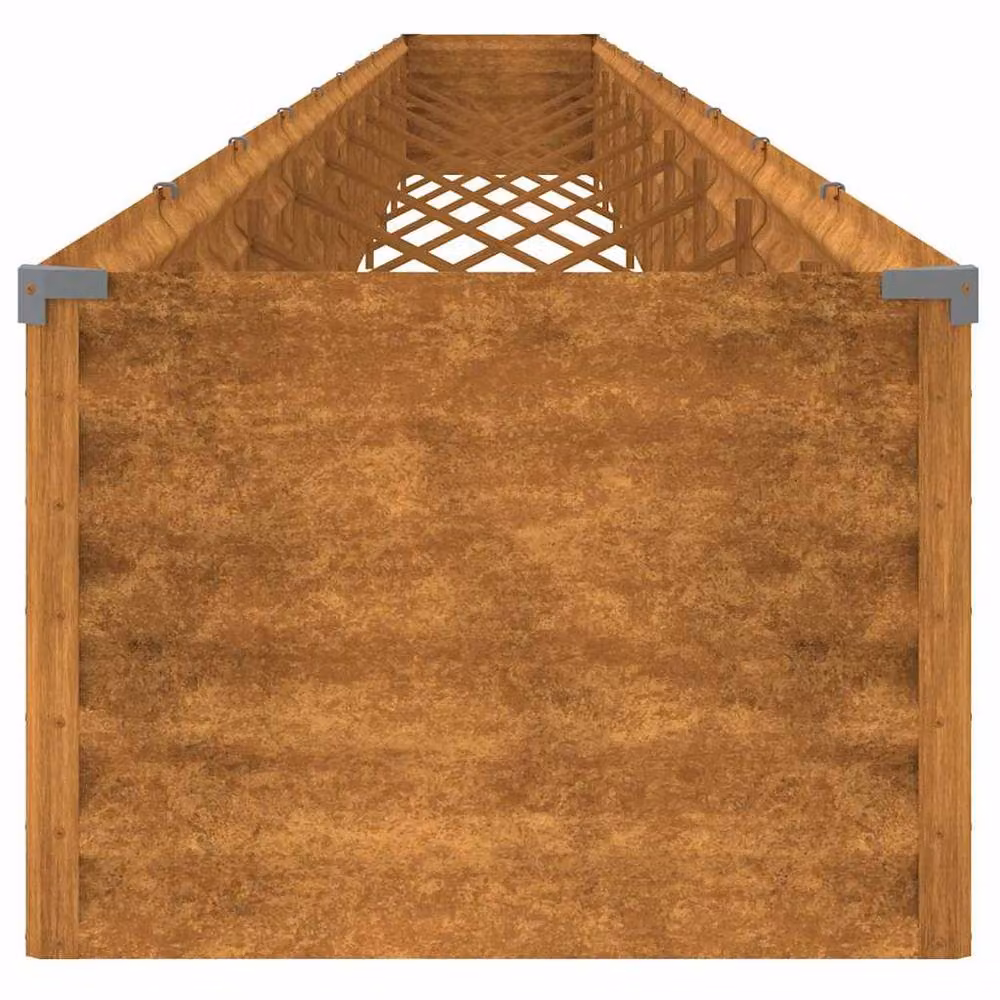 Berkfield Home Garden Raised Bed in Brown Corten Steel, W/D/H: 960 x 50 x 36 cm – 3