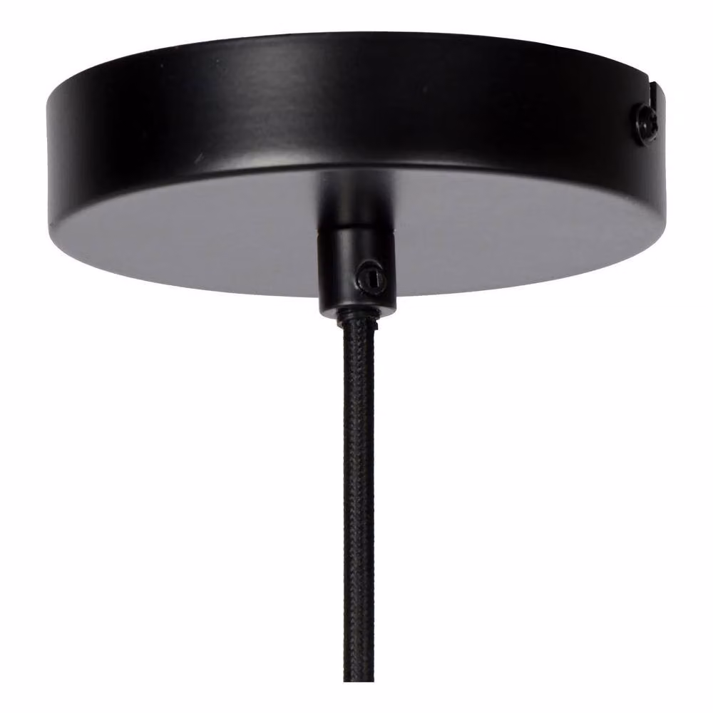 Lucide Joanet Modern Dimmable Adjustable Pendant Light in Grey and Gold/Brass with Transparent Glass Shade – 2