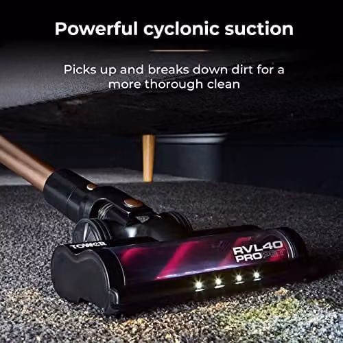 Tower RVL40 Pro Pet Cordless Bagless Stick Vacuum Cleaner in Gold – 6