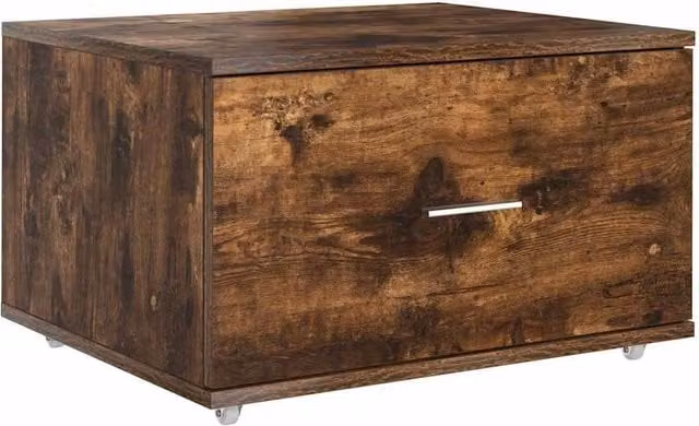 Berkfield Home Smoked Oak MDF and Veneer Drawer Cabinet in Brown – 1