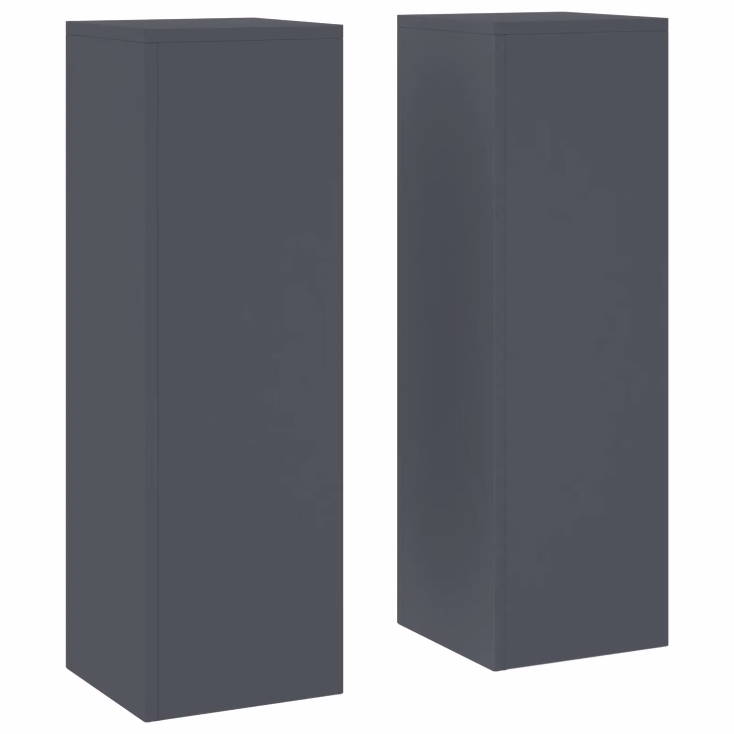 Berkfield Home Outdoor Steel Plant Stand Tub Set in Anthracite, 2 Pieces, W/D/H: 24 x 24 x 75 cm – 2
