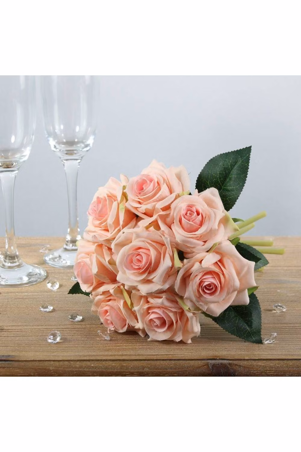 KDMD Essential Arundel Rose Bouquet in Peach and Pink – 2