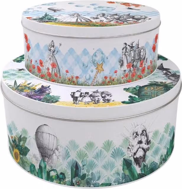 Purely Home Wizard of Oz Tales Round Cake Tin Set - Multicoloured