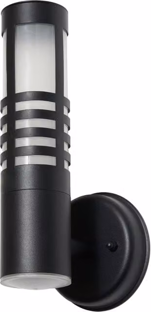Litecraft Colt Modern Up and Down Outdoor Slatted Wall Light in Black