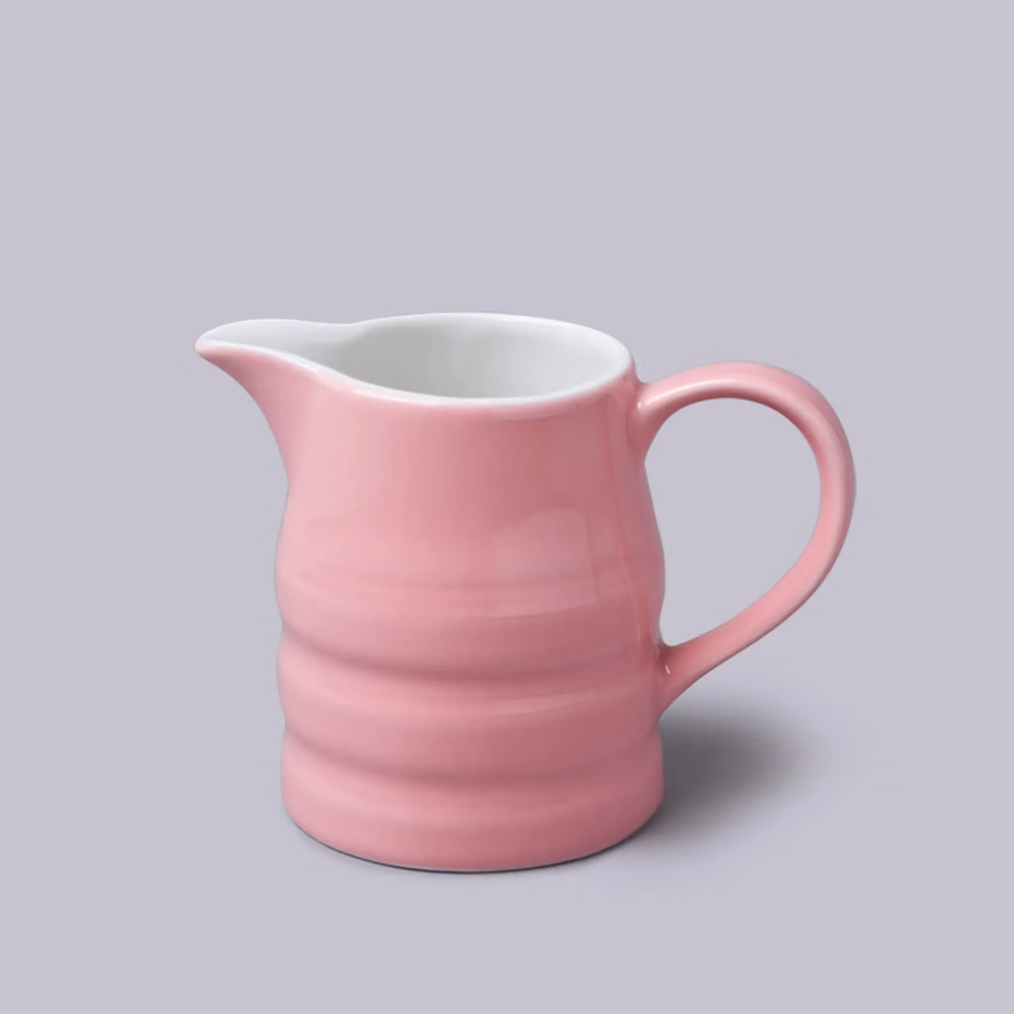 WM Bartleet & Sons Traditional Ceramic Churn Jug in Pink and White, 0.28 l – 2