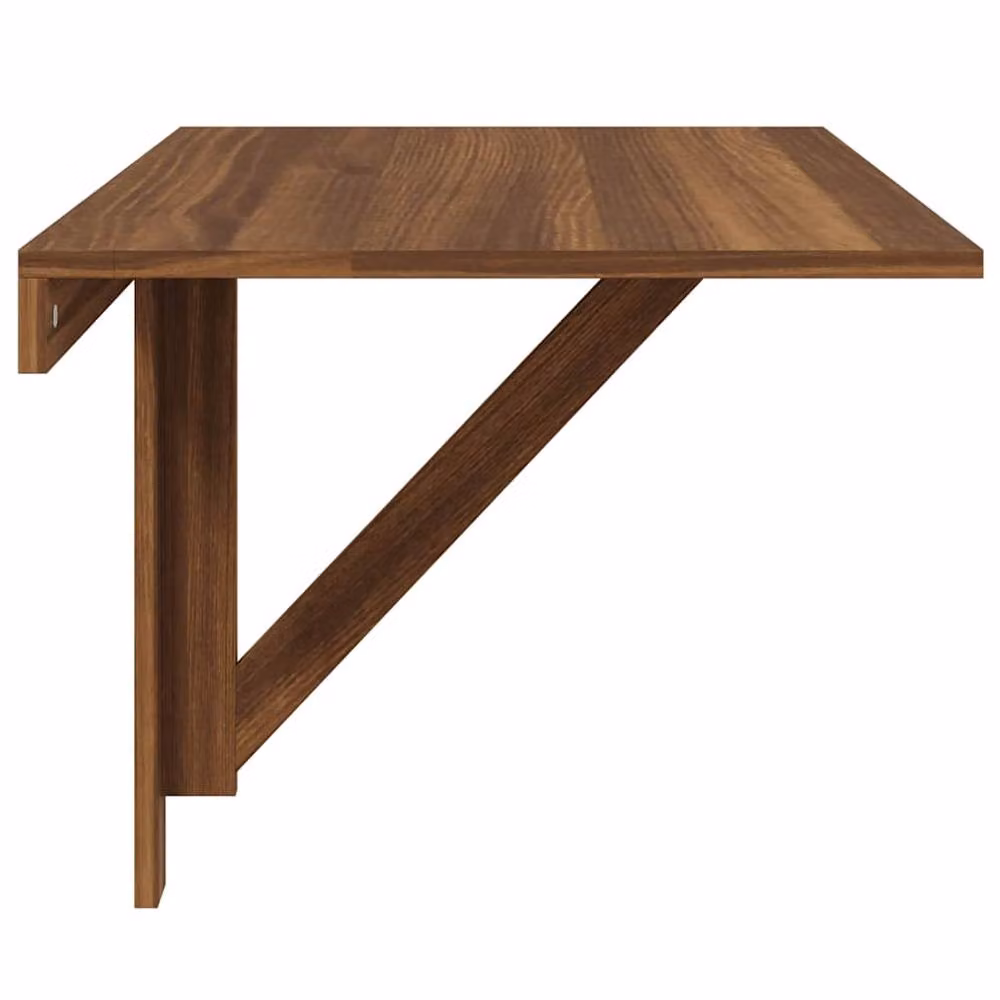 Berkfield Home Folding Wall Table in Brown Oak, W/D/H: 100 x 60 x 56 cm – 5