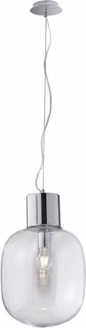 Netlighting FELLINS Globe Pendant Ceiling Light in Chrome and Silver, W: 30 cm, H: 34.6 cm