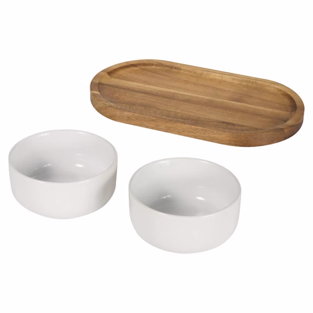 Seasons White Ceramic Serving Bowl Set – 2