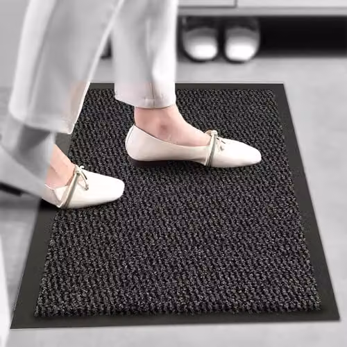 KAV Non-Slip Washable Black Rectangular Door Mat, W: 120 cm, D: 180 cm – 2