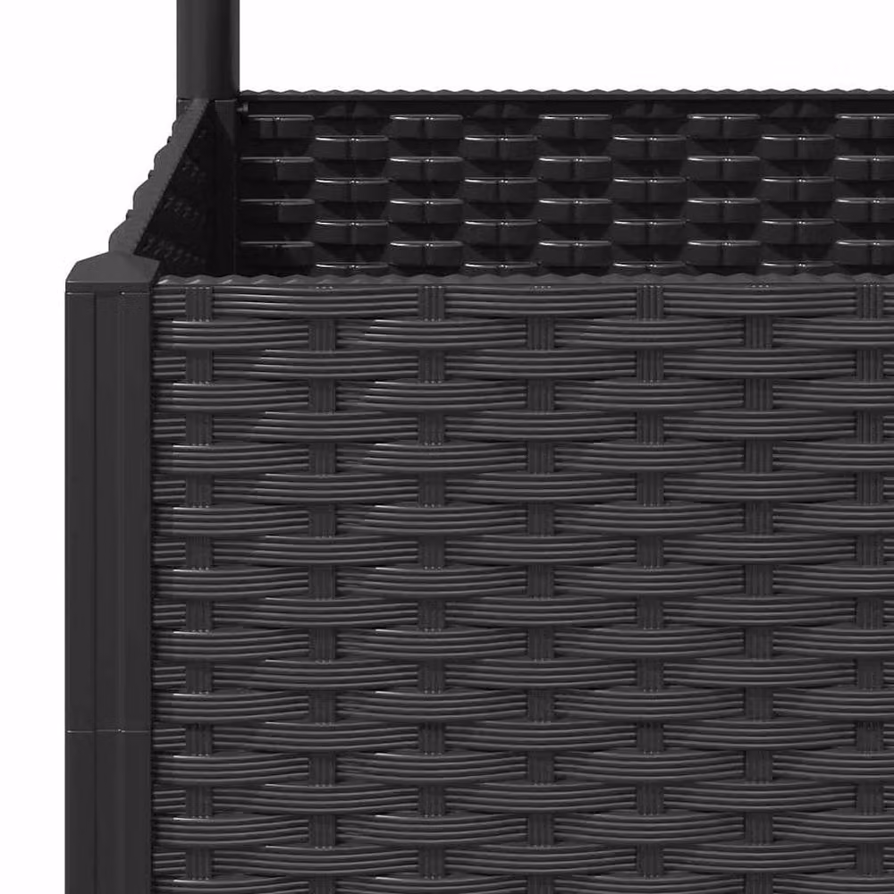 Berkfield Home Garden Planter with Trellis in Black, W/D/H: 80 x 80 x 136 cm – 5
