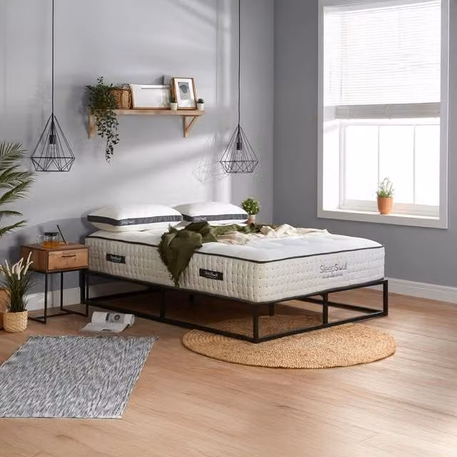 SleepSoul Harmony Hybrid Mattress in White, W/D: 200 x 200 cm