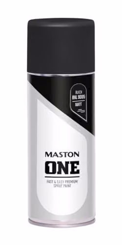Maston Opaque Matt Spray Paint, Black, 400 ml