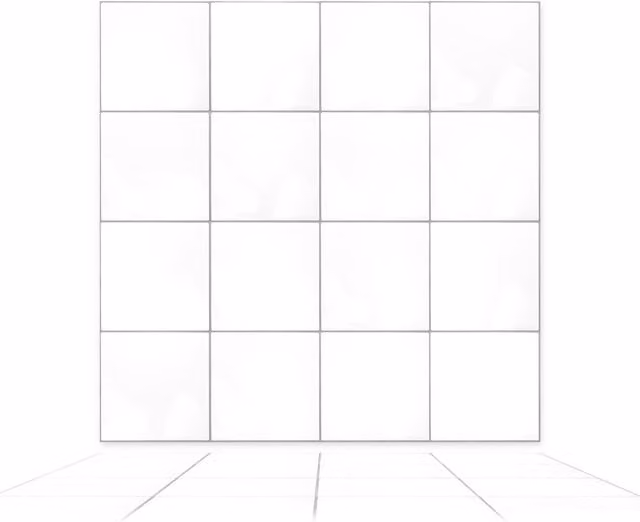 WALPLUS 3D Tile Stickers Multipack, White, 48 Pack, 15 x 15 cm