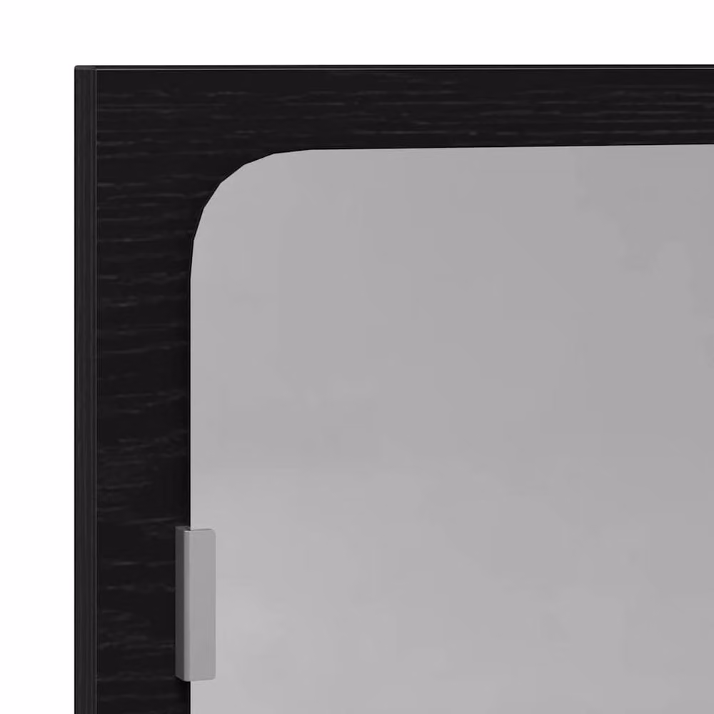 Berkfield Home Black Oak Rectangular Bathroom Wall Mirror W/D/H: 40 x 10.5 x 37 cm – 5