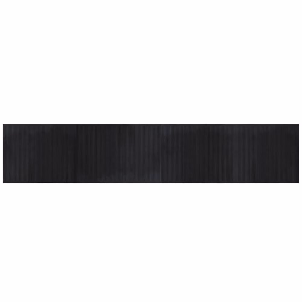 Berkfield Home Rectangular Bamboo Rug in Black, W: 80 cm, L: 400 cm – 2