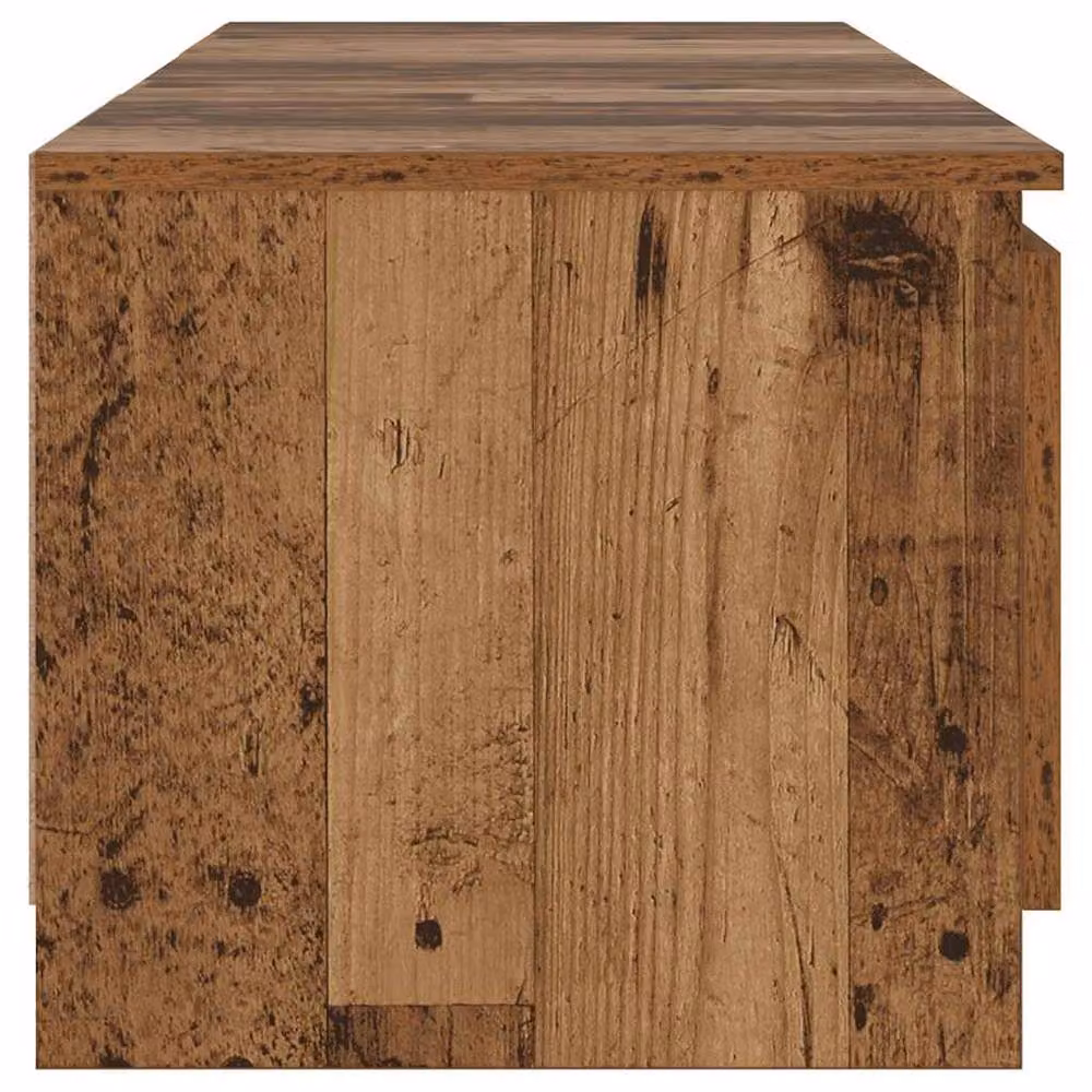 Berkfield Home TV Cabinet with LED Lights in Old Wood Brown, W: 140 cm, D: 40 cm, H: 35.5 cm – 5