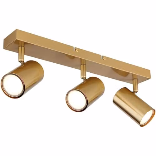 Globo Lighting Robby Modern Bar Ceiling Spotlight in Gold, 3x GU10 Sockets – 1