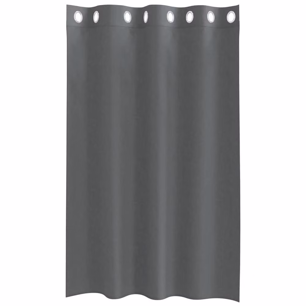 Berkfield Home Grey Voile Fabric Panel Curtains with Eyelets, 2 Pack, W: 140 cm, H: 175 cm – 3