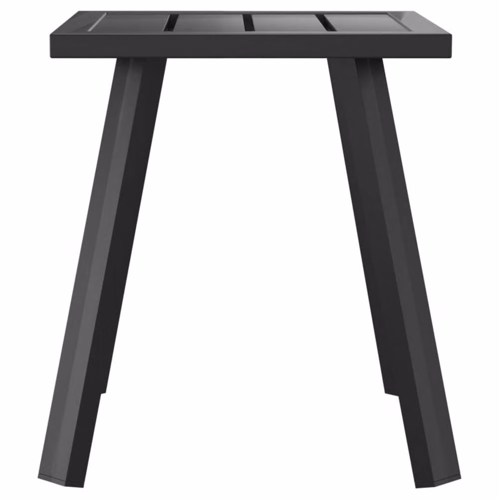 Berkfield Home Modern Anthracite Garden Table in Black Metal, W/D/H: 34 x 34 x 38 cm – 3