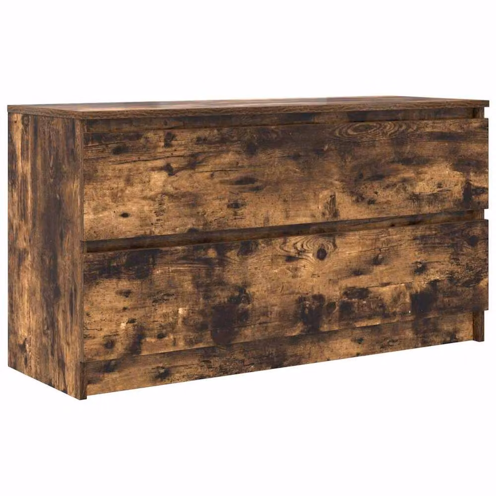 Berkfield Home Smoked Oak TV Cabinet in Brown, W/D/H: 100 x 35 x 54 cm – 2