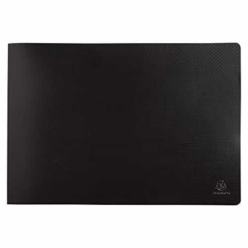 Exacompta OPAK A3 Document Protector with 20 Smooth Crystal Pockets, 40 Views, Black, W: 32 cm x H: 48 cm – 1