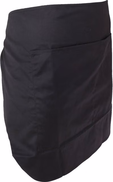 Dennys Black Poly-Cotton Wrapover Waist Apron