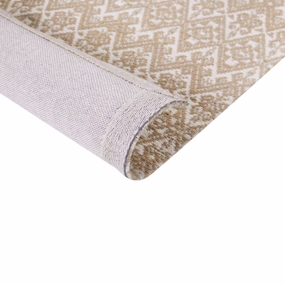 Wyld and Coco Beige Geometric Flat-Weave Jute and Wool Area Rug, W: 80 cm, L: 150 cm – 2