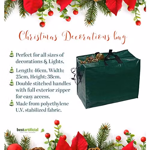 Best Artificial Green Christmas Garland Wreath Swag with Storage Bag W/D/H: 46 x 25 x 38 cm – 2