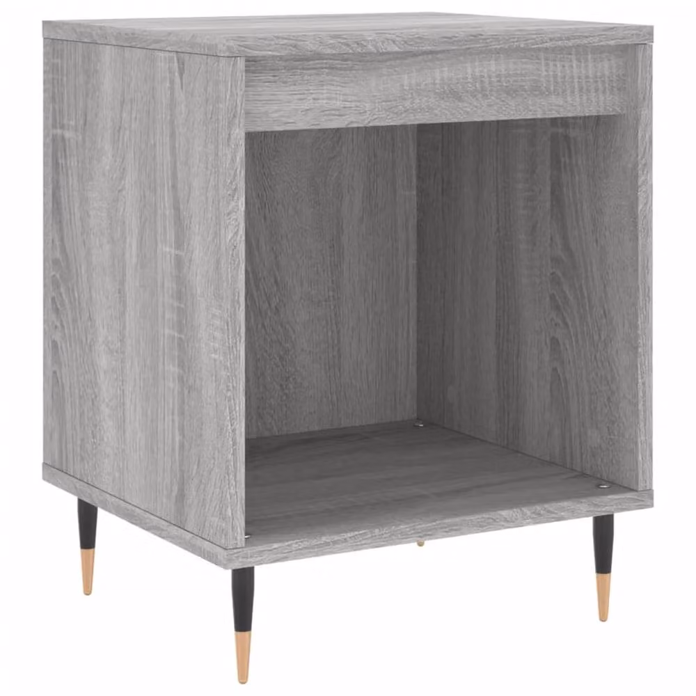 Berkfield Home Modern Bedside Cabinets, 2 Piece Set in Grey Sonoma, W/D/H: 40 x 35 x 50 cm – 4