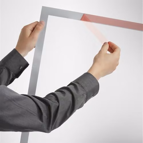 Durable DURAFRAME A1 Self-Adhesive Poster Frame, Silver, Pack of 1 – 2