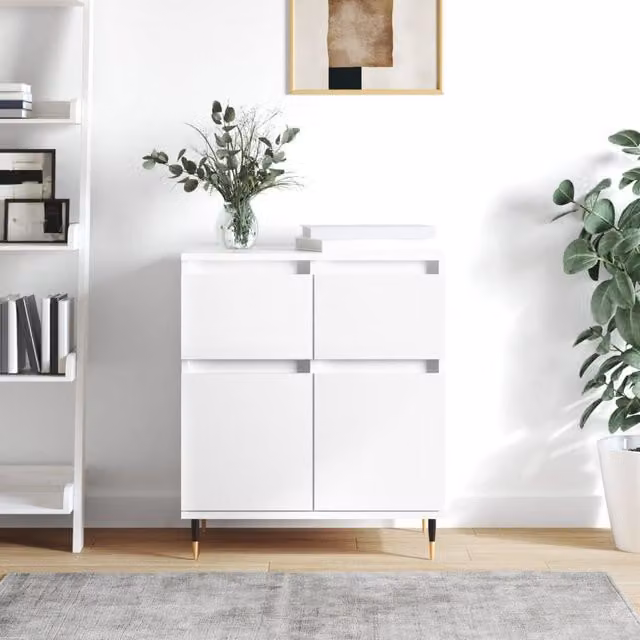 Berkfield Home White Classic Sideboard, W/D/H: 60 x 35 x 70 cm
