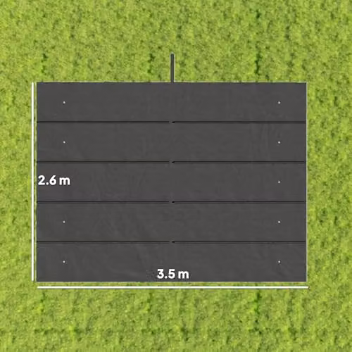 Outsunny Retractable Pergola Shade Cover, Dark Grey, W: 3.5 m x D: 2.6 m – 3