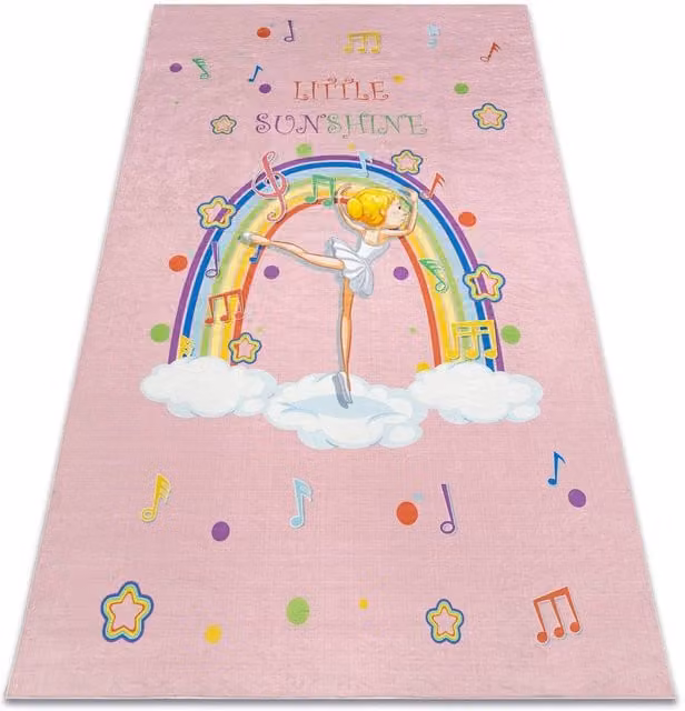 RugsX Bambino Kids Motif Rug in Pink, W: 160 cm, L: 220 cm