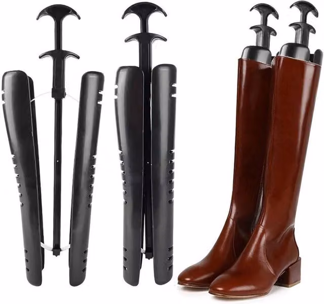 Kelvenix Automatic Boot Shoe Tree Shapers in Black, Pack of 2