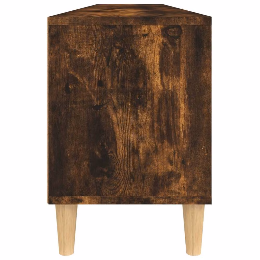 Berkfield Home Mid-Century TV Cabinet in Smoked Oak Brown, W/D/H: 150 x 30 x 44.5 cm – 3