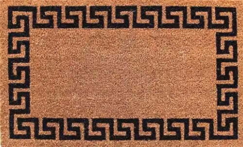 Coco&Coir Aztec Wall Natural Coir Indoor Door Mat with Non-Slip Backing, W/D: 45 x 75 cm