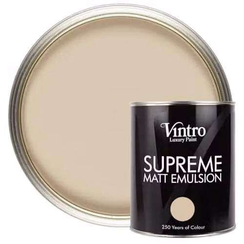 Vintro Luxury Matt Emulsion Multi Surface Paint in Light Stone Pebble, 1 l