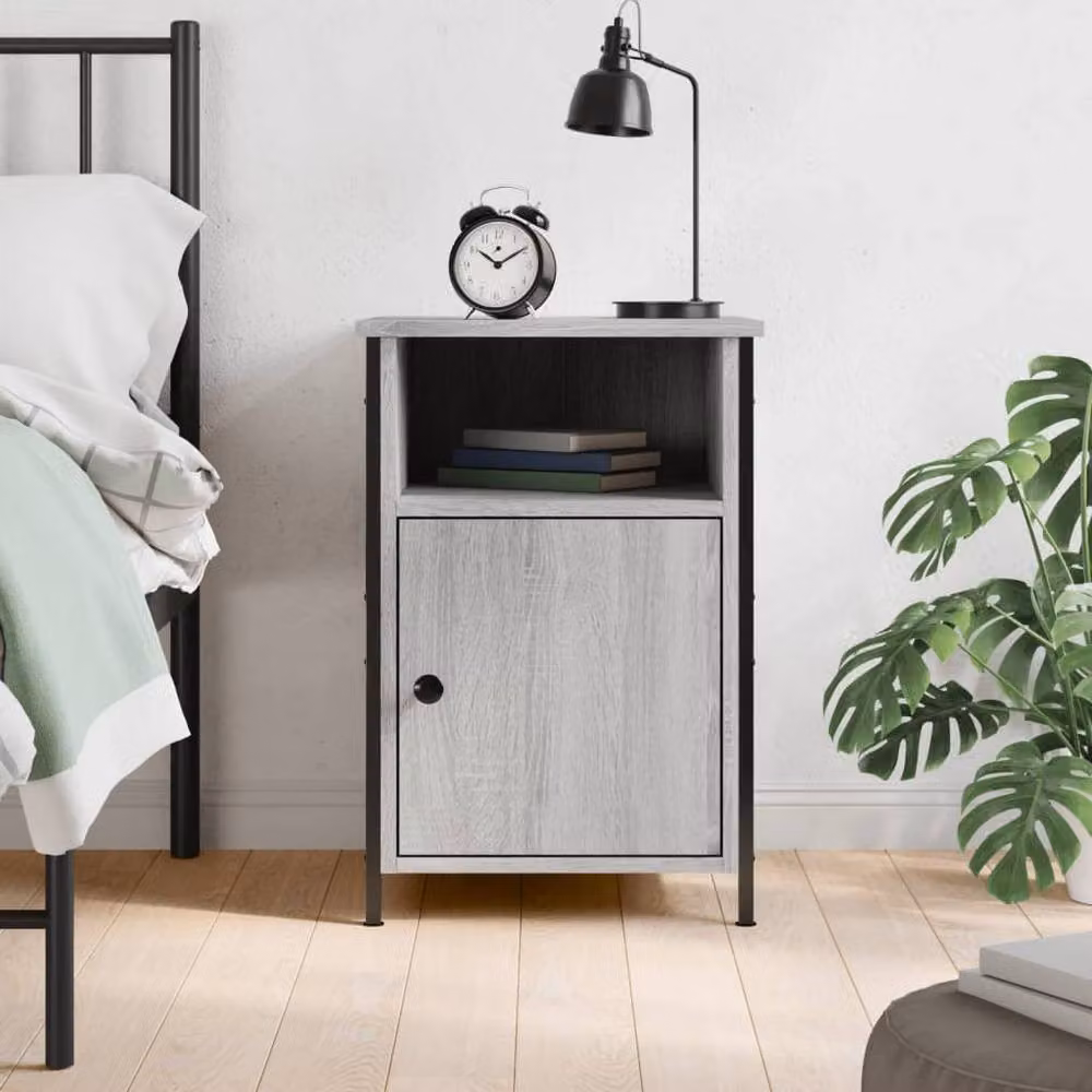 Berkfield Home Elegant Bedside Cabinet in Grey Sonoma, W/D/H: 40 x 42 x 60 cm – 2