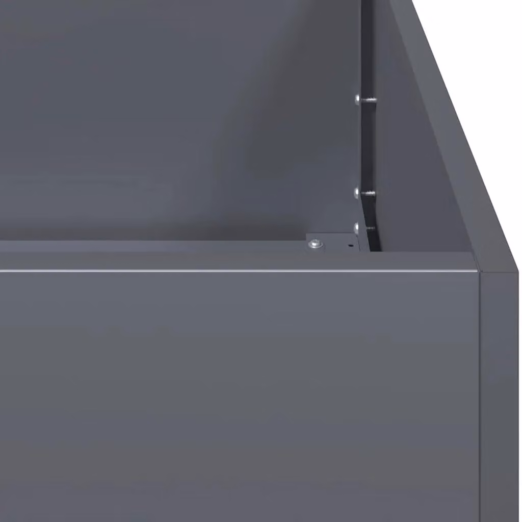 Berkfield Home Steel Planter in Anthracite, W/D/H: 200 x 80 x 40 cm – 4