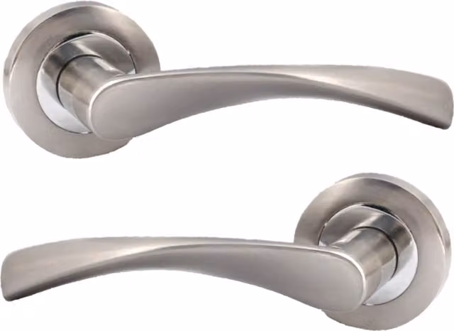 Betley Butterfly Brushed Chrome Silver Door Handles