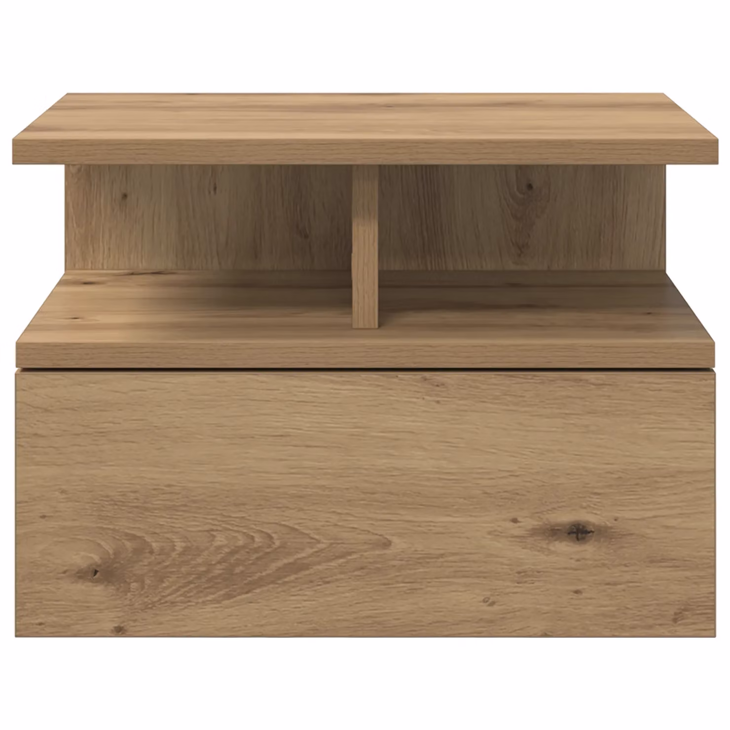 Berkfield Home Artisan Oak Floating Nightstands, 2 Piece Set in Beige, W/D/H: 40 x 31 x 27 cm – 5